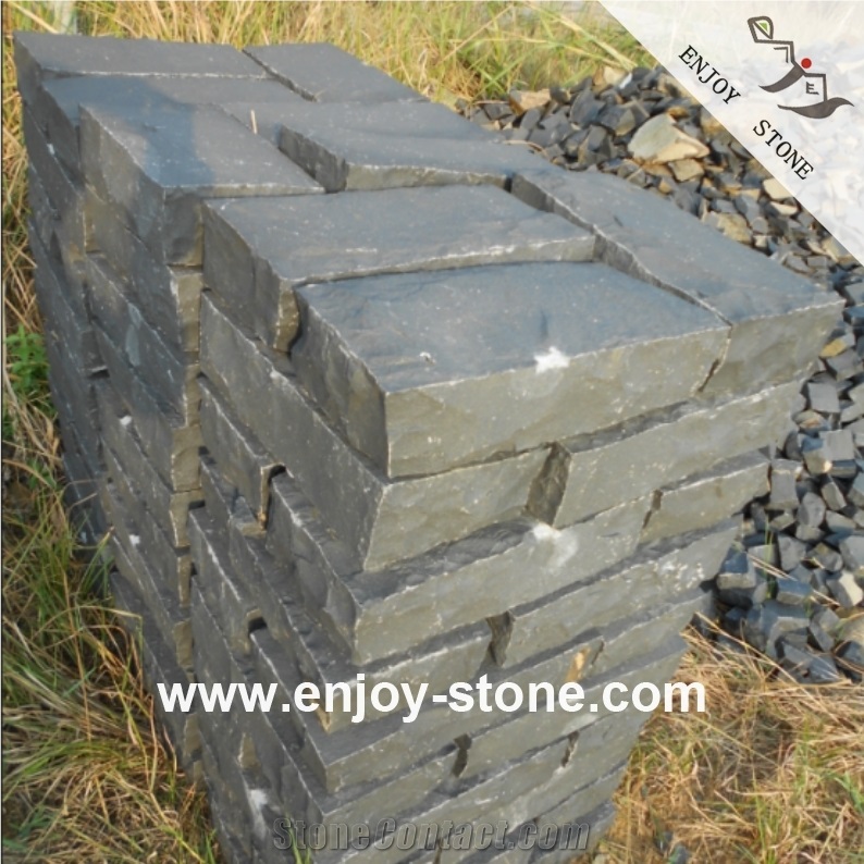 Black Basalt All Sides Split Paving Stone