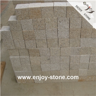 G682 Yellow Rusty Granite Bush Hammered Landscaping Walkway
