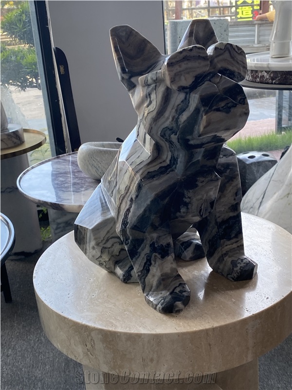 Bulldog Marble Stone Handicraft