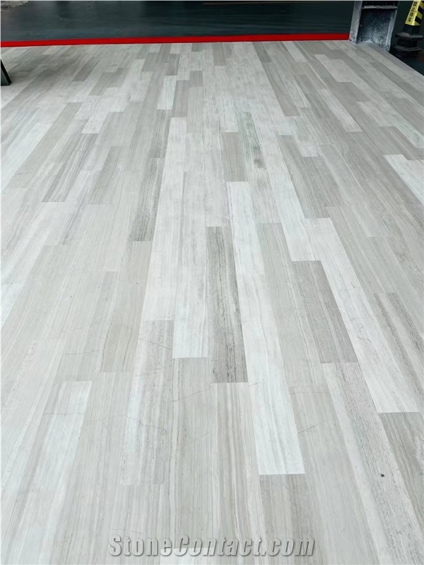 China Guizhou Wood Grain Marble Polished  Floor Tile