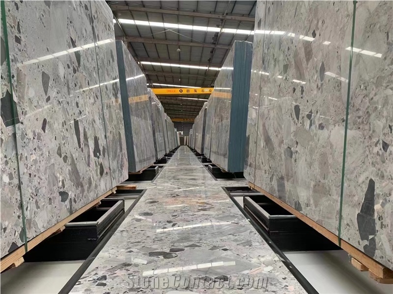 China Panda Grey Marble Polished Marble Slabs