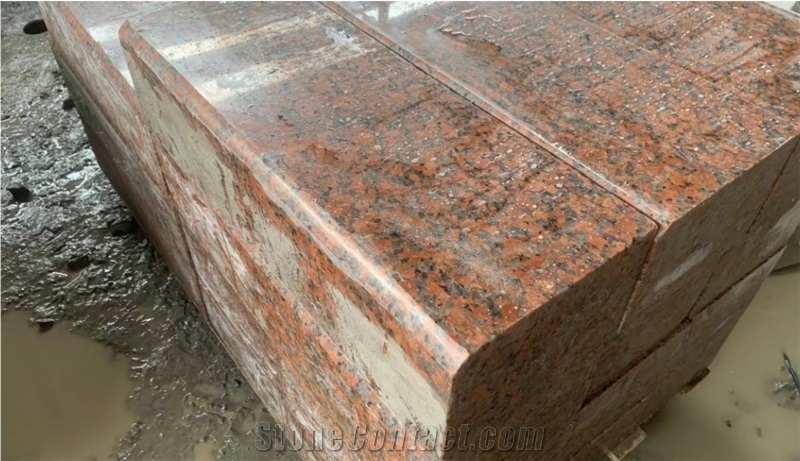 Maple Leaf Red Granite Slabs Polished Floor