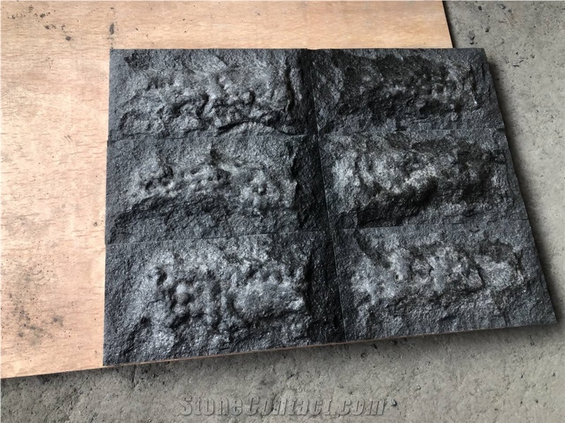 Chinese Black Basalt G684 Mushroomed Stone Cladding