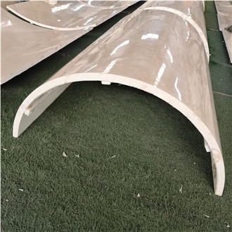 Natural Lighting Beige Marble Column Panel