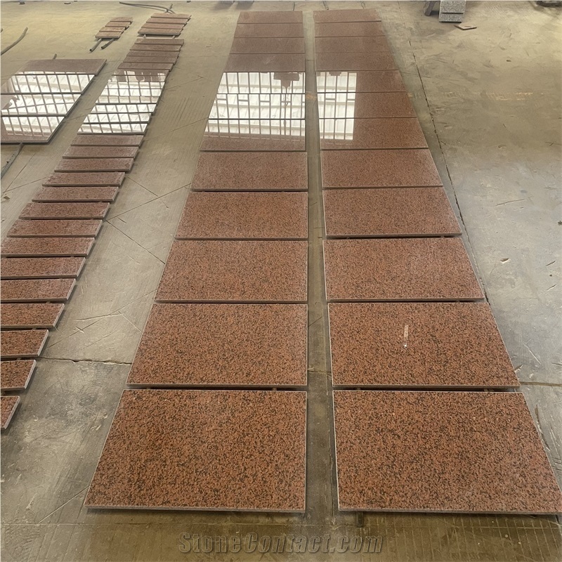 Red Granite Floor Tiles Polished Finish
