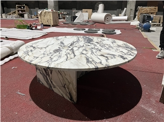 Calacatta Viola Marble Round Tables