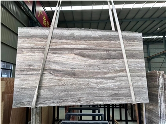 Silver Travertine Slabs