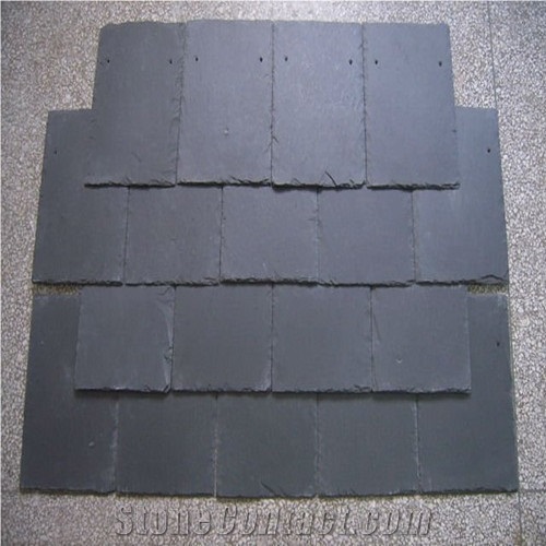 China Natural Split Face Black Slate Roof Tile Stone Roofing