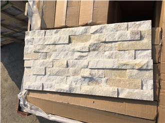 Golden White Quartzite Culture Stone Stone Veneer Panel