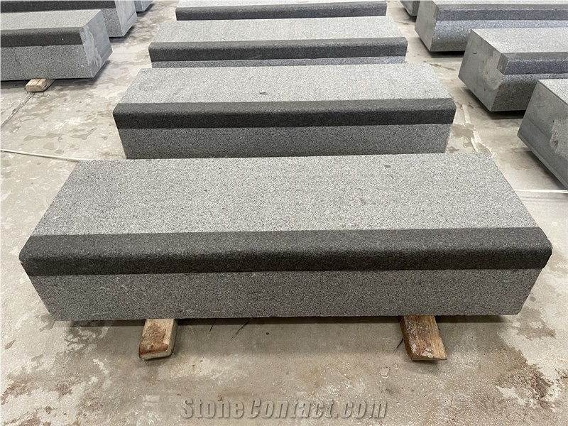 Customized China Grey Granite 654 With Zimbabwe Black Exterior Steps