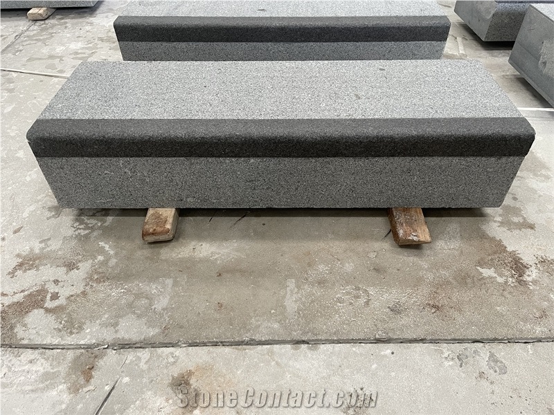 Customized China Grey Granite 654 With Zimbabwe Black Exterior Steps