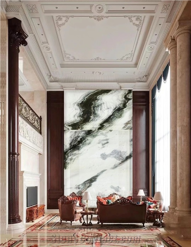 Interior Decoration Brazilian Panda White Marble Slabs
