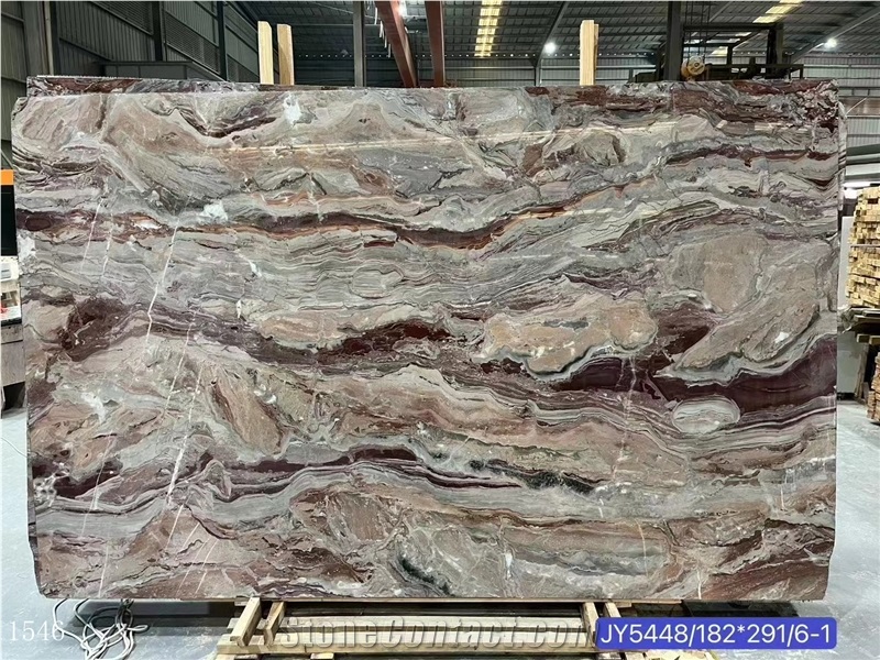 Arabescato Orobico Rosso Marble Tiles Italy Red Stone Slab