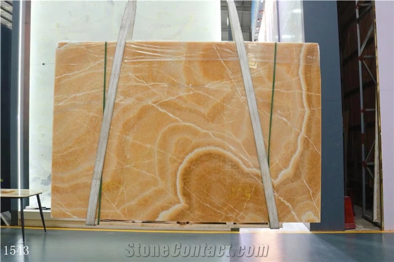 China Honey Onyx Slabs Golden Agate Onix Tile Wall Floor Use