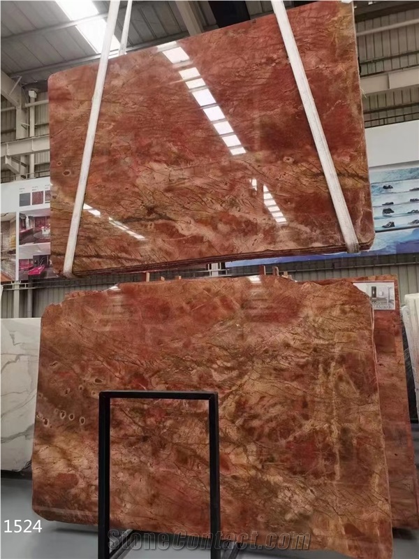 Ruby Red Marble Slabs Big Slab Interior Wall Floor Use