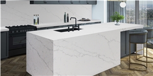 Venatino Statuary Calacatta White Quartz Stone Countertops