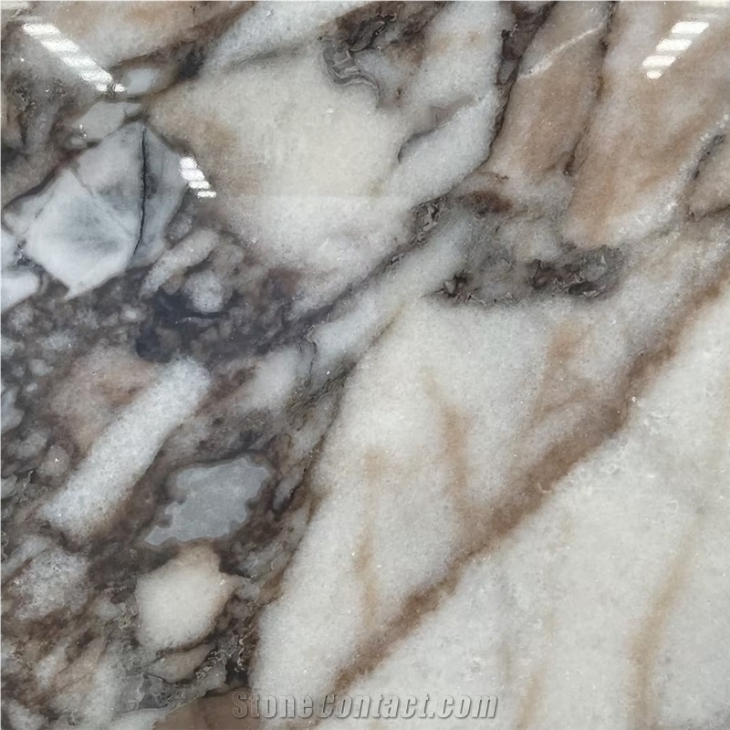 Luxury Bulgari White Marble Slabs For  Project