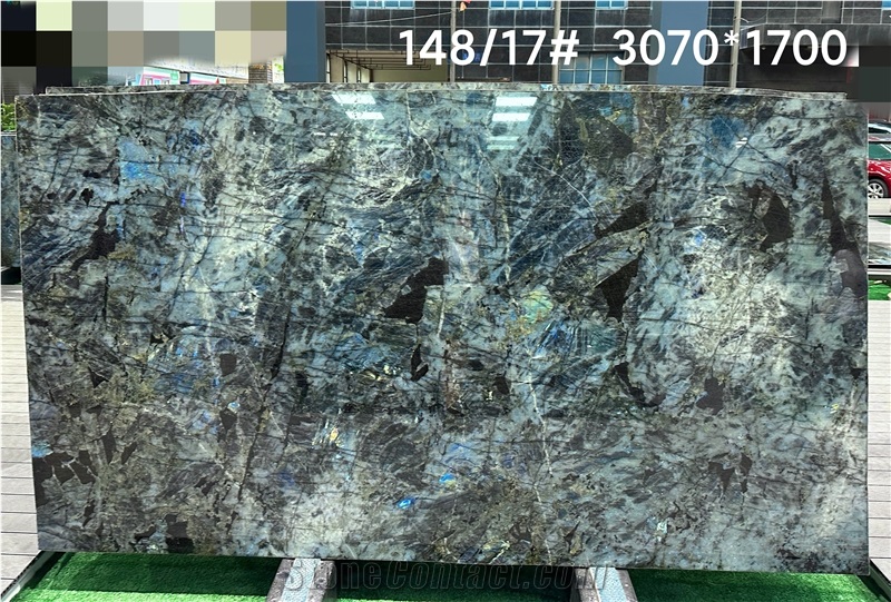 Luxury Large Sparkle Natural Blue Labradorite Granite Slabs