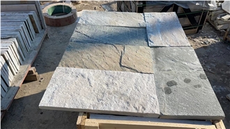Mixed Color Natural Slate Garden Exterior Pattern
