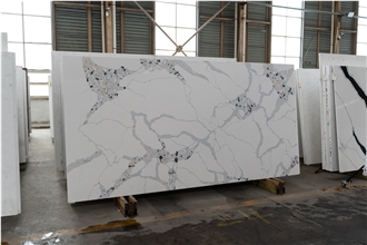 OEM ODM Quartz Calacatta White Artificial Stone Slabs