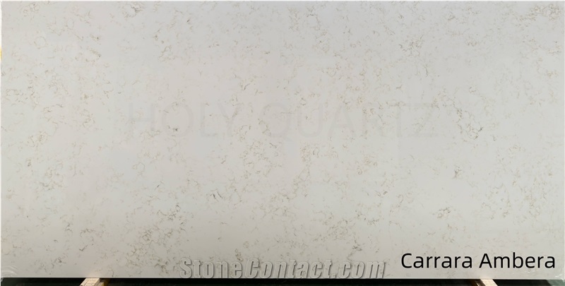 Carrara Ambera Quartz Slabs