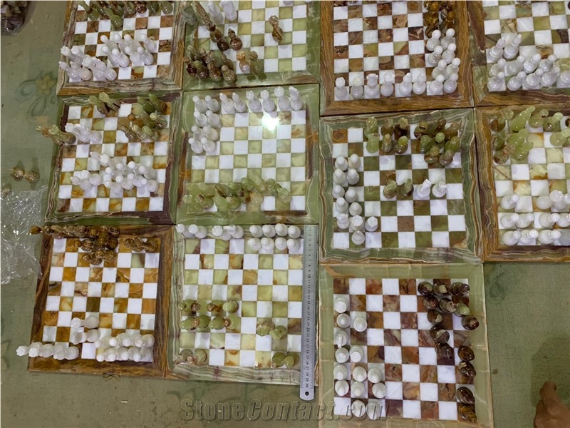 Multicolor Green Onyx Chess Boards