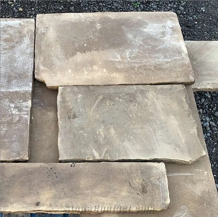 Aged Yorkstone Patio Paving Tiles Pavement Setts