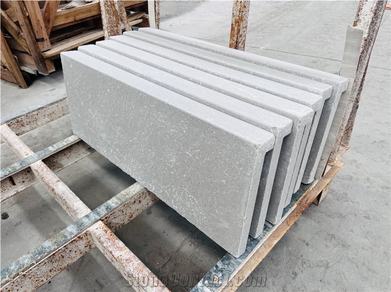 Dropface Cinderella Gray Marble Coping Tile Pool Pavers