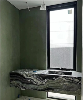 Cipollino Ondulato Verde Luana Marble Sink