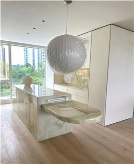 Light Green Onyx Kitchen Top