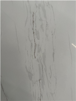 Bookmatched Calacatta White Quartz Slabs