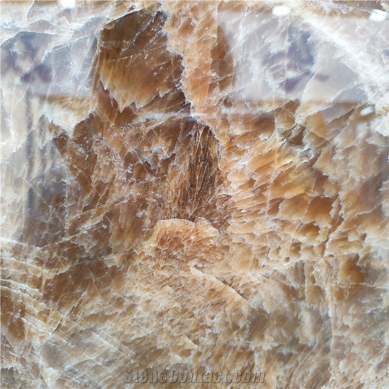 Nature Brown Rock Sugar Onyx For  Floor Tile