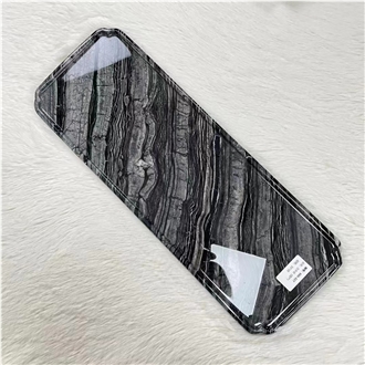 Marble Kenya Black Steak Stone Plate For Kitchen