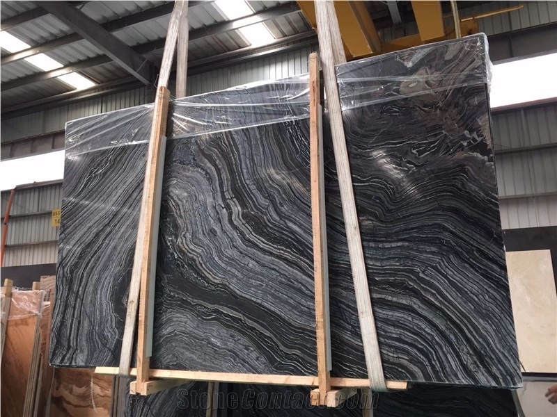 Antique Wooden Marble Black Marble Slabs