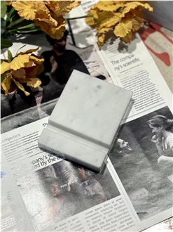 Carrara White Marble Phone Holder Home Decor Products