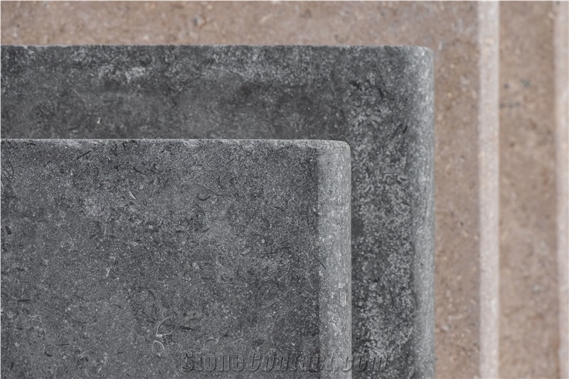 London Grey Limestone Bullnosed Tiles