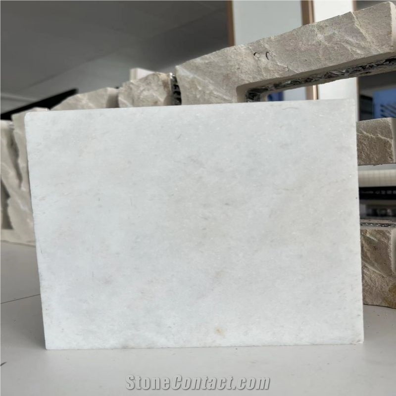 Bianco White Polished Marble Laminated Honeycomb Panels
