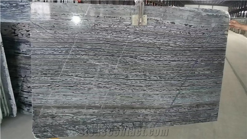Chinese Black Zebra Natural Marble  Polished Tiles
