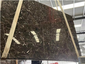 Chinese Marron Emperador Dark Marble Slabs Factory Price