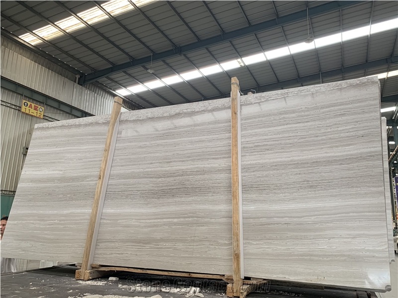 Factory Price Decoration White Wooden Marble Slabs