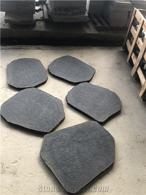 Black Basalt - Round Steppers - Garden Stepping Stone,Garden Stepping Pavement