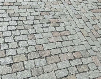 Granite Cobblestone, Halayeb Granite Pavers, Cubestone