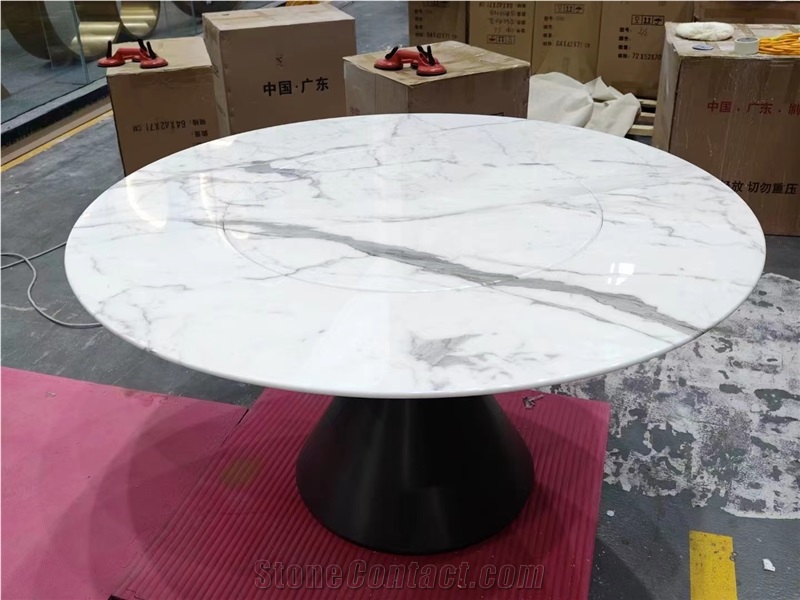 Calacatta White Marble Restaurant Table Tops
