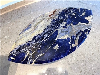 Cloisonne Blue Sodalite Cafe Table Tops