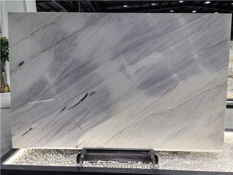 Elegant Ash Grey Quartzite Slab Tiles