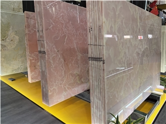 India Pink Onyx Slabs