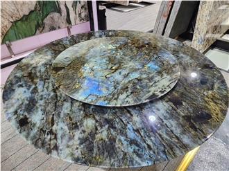 Labradorite Blue Granite Restaurant Table Tops
