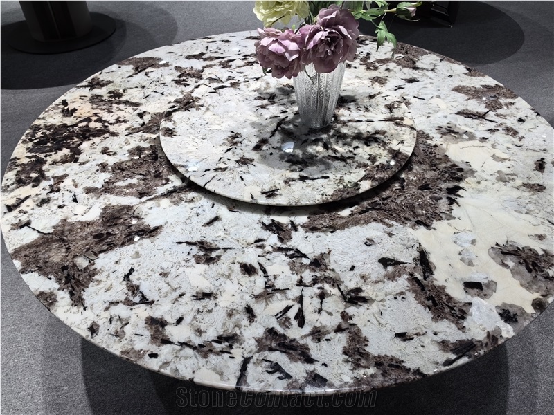 Spring White Granite Dining Table Top