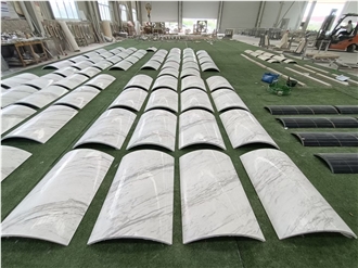 Volakas White Marble Carved Column Panels