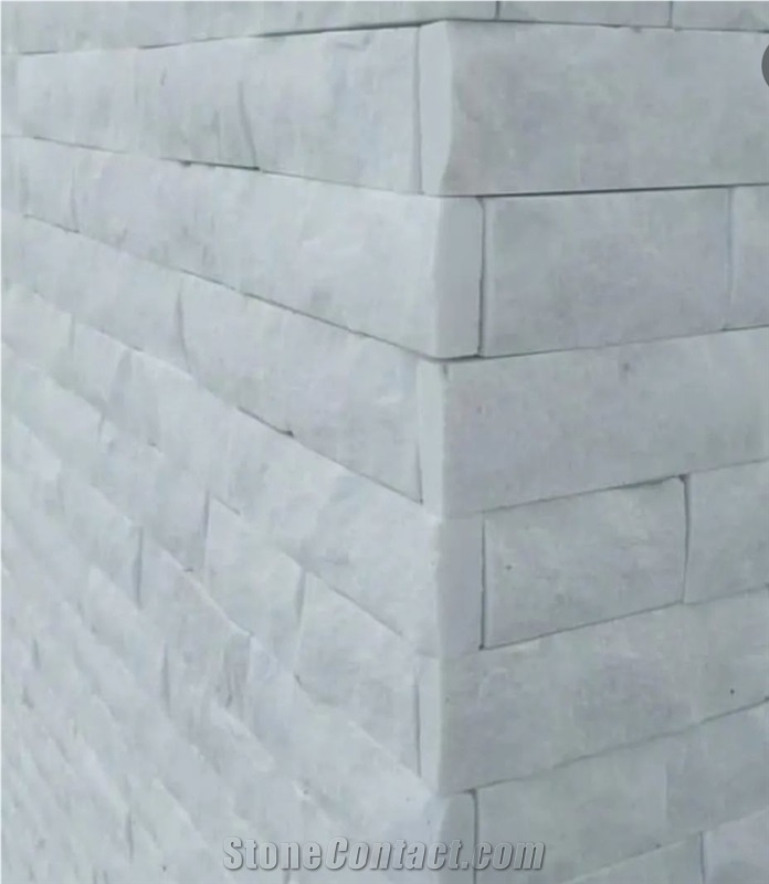 Thassos Crystal White Marble Split Finish Wall Panels
